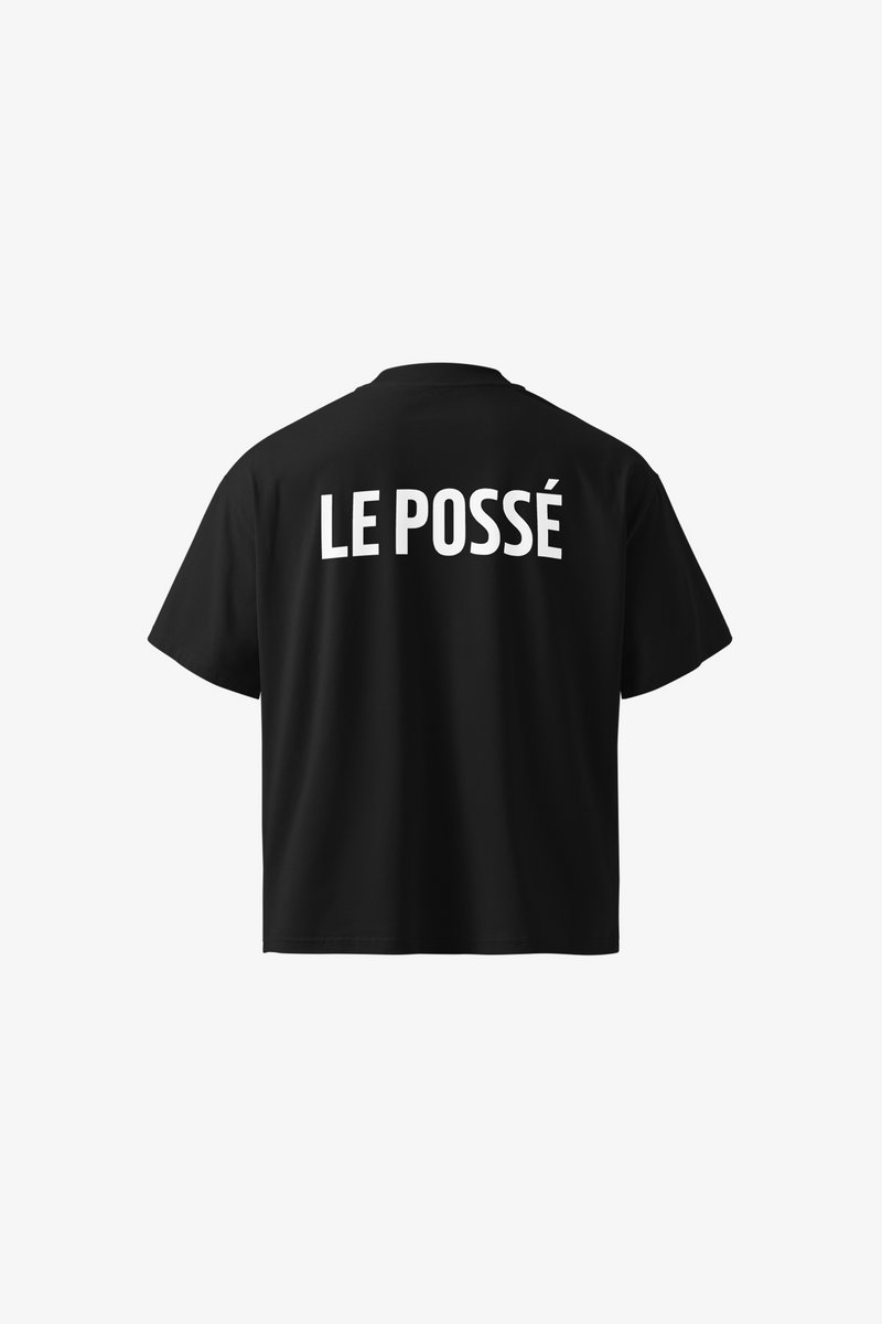 T-shirt oversize z organicznej bawełny z wysokim kołnierzem