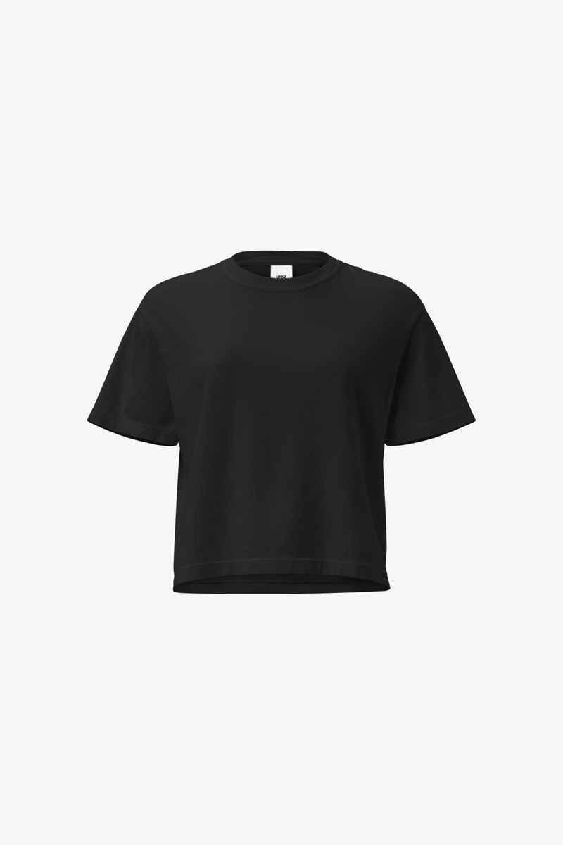 T-shirt boxy z bawełny o wysokiej gramaturze