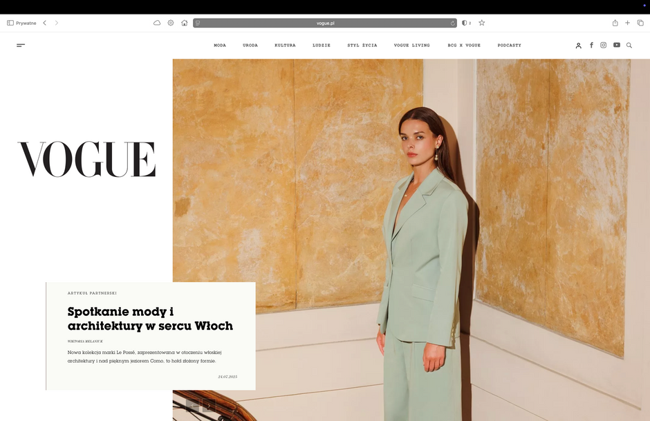 LE POSSÉ in Vogue Polska and ELLE