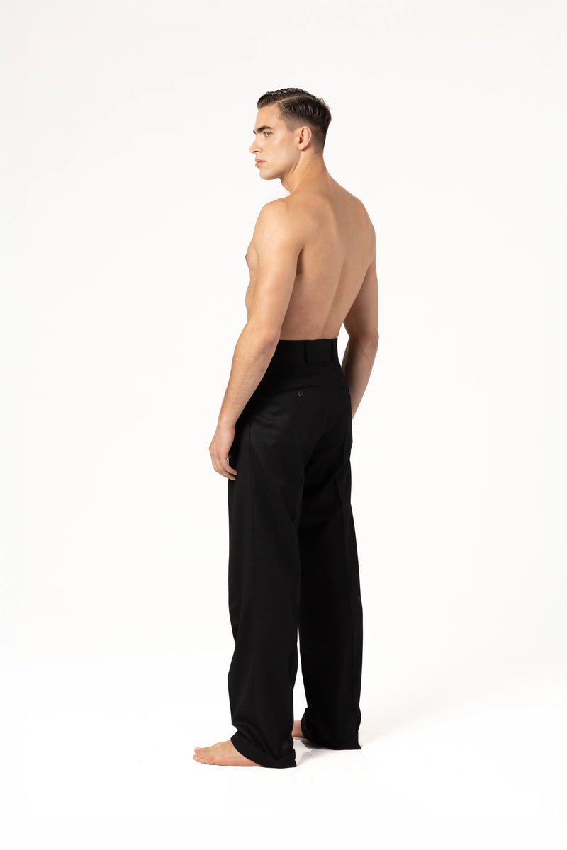 Spodnie męskie z flanelowej wełny