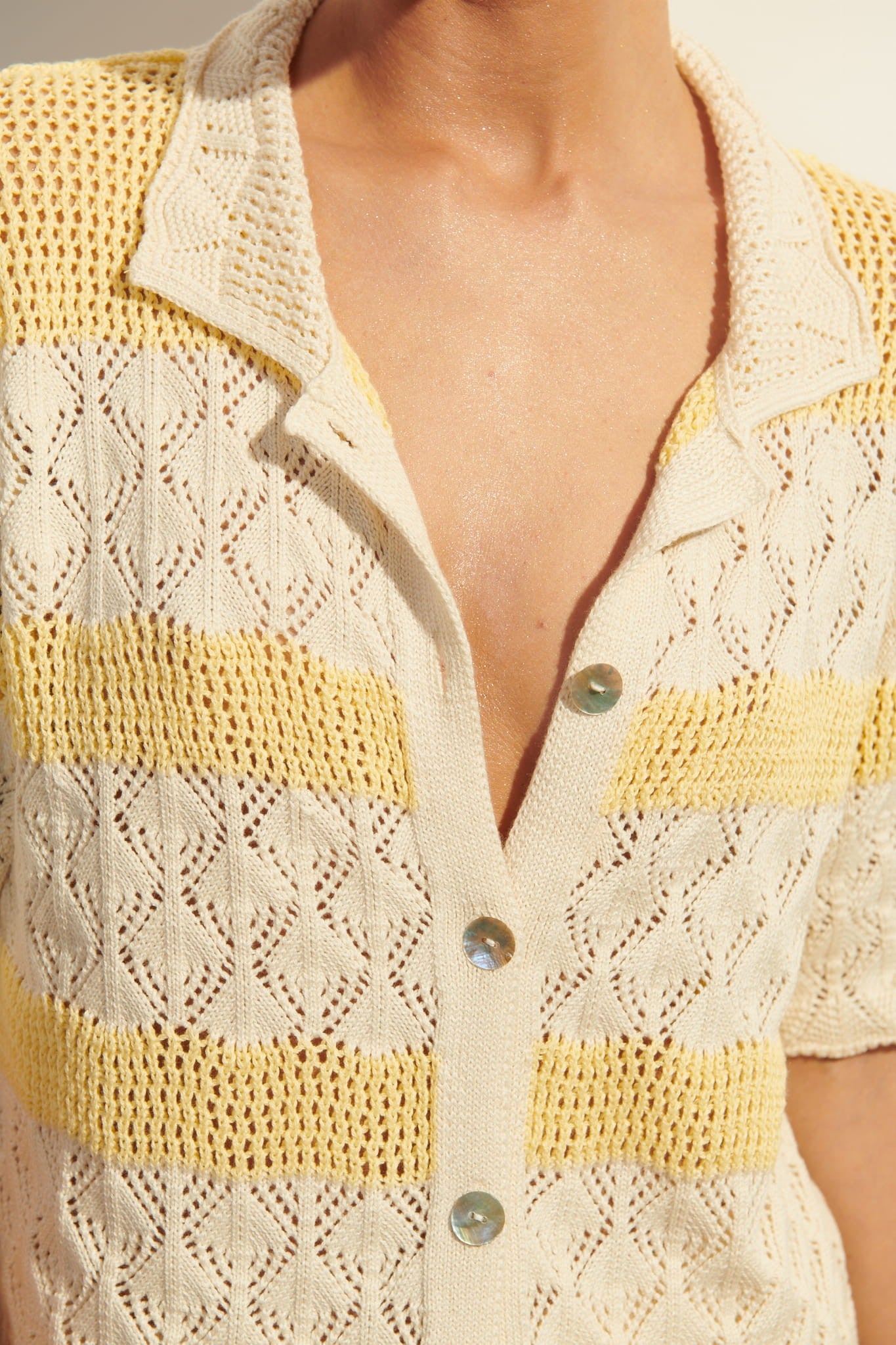 Cream with yellow Via pants image 7