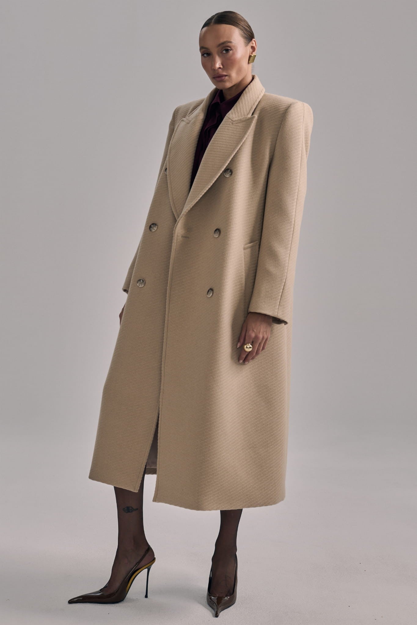 Beige Lana coat image 1