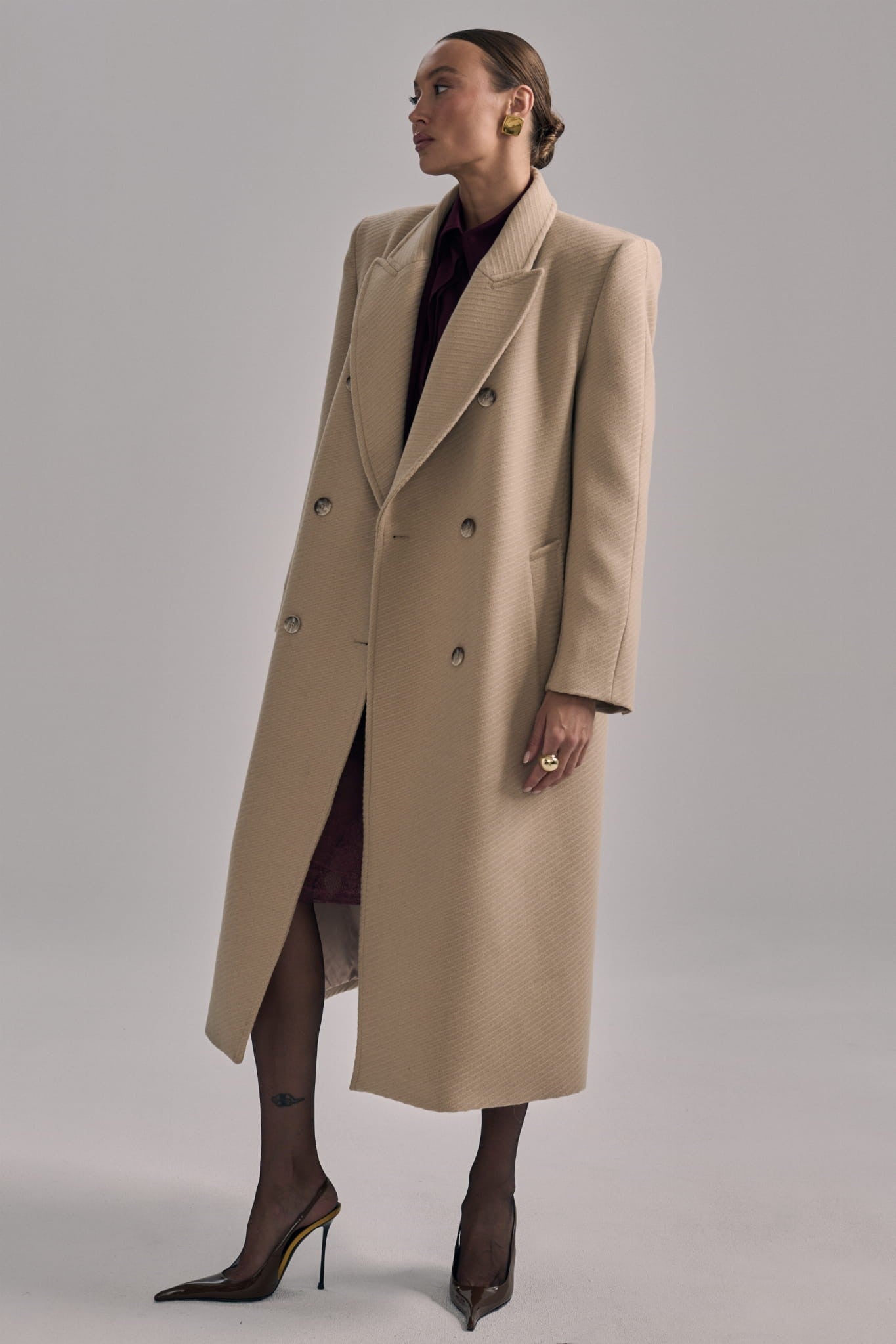 Beige Lana coat image 4