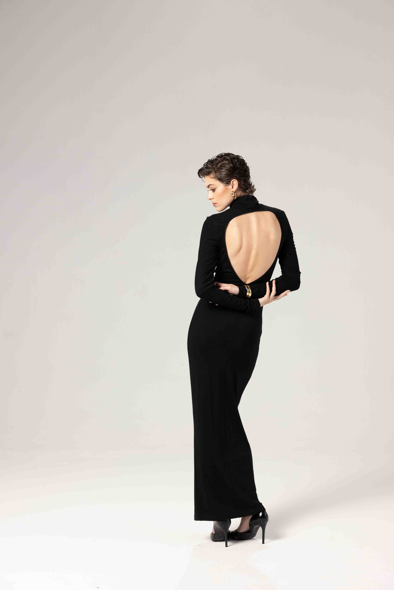 오픈백 맥시 드레스