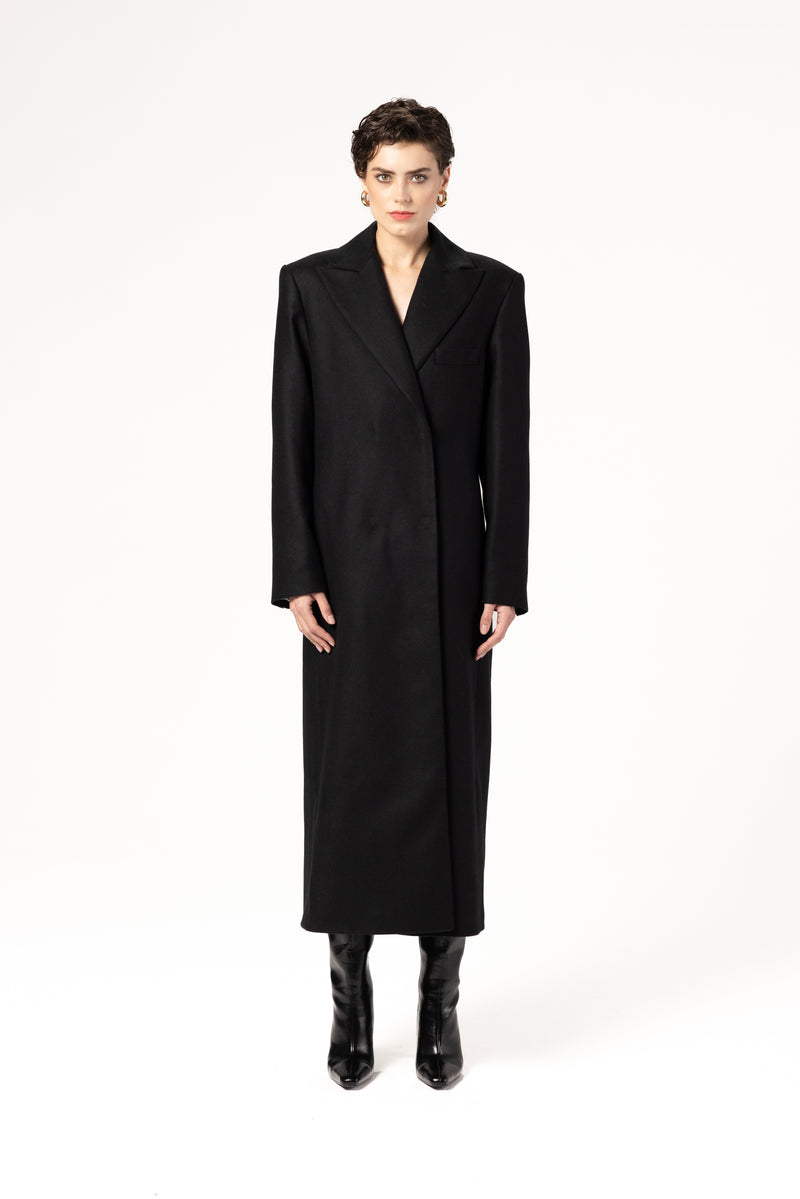 여성용 맥시 코트 (울과 캐시미어 소재)
