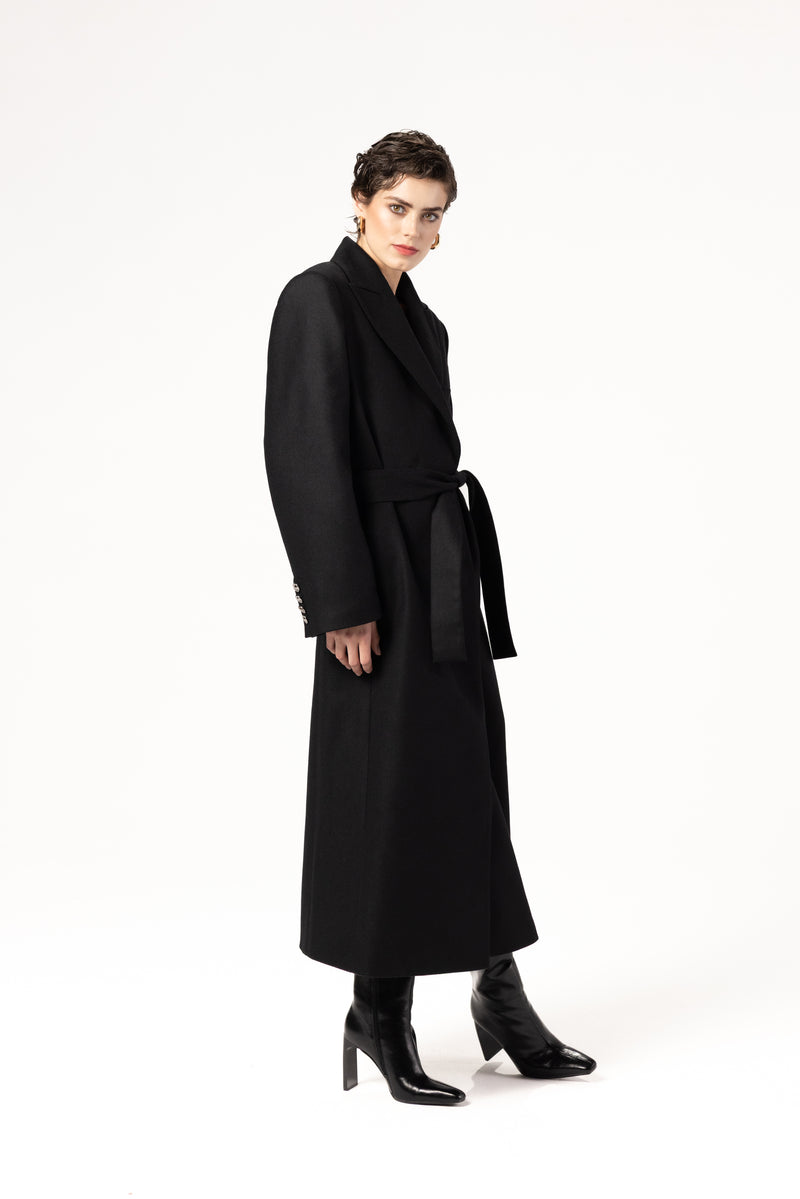 여성용 맥시 코트 (울과 캐시미어 소재)