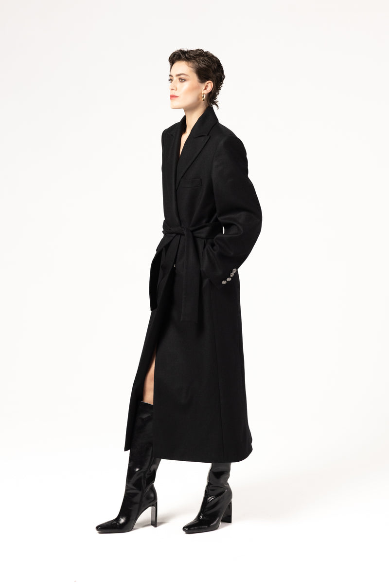 여성용 맥시 코트 (울과 캐시미어 소재)