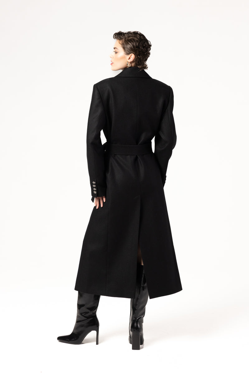 여성용 맥시 코트 (울과 캐시미어 소재)