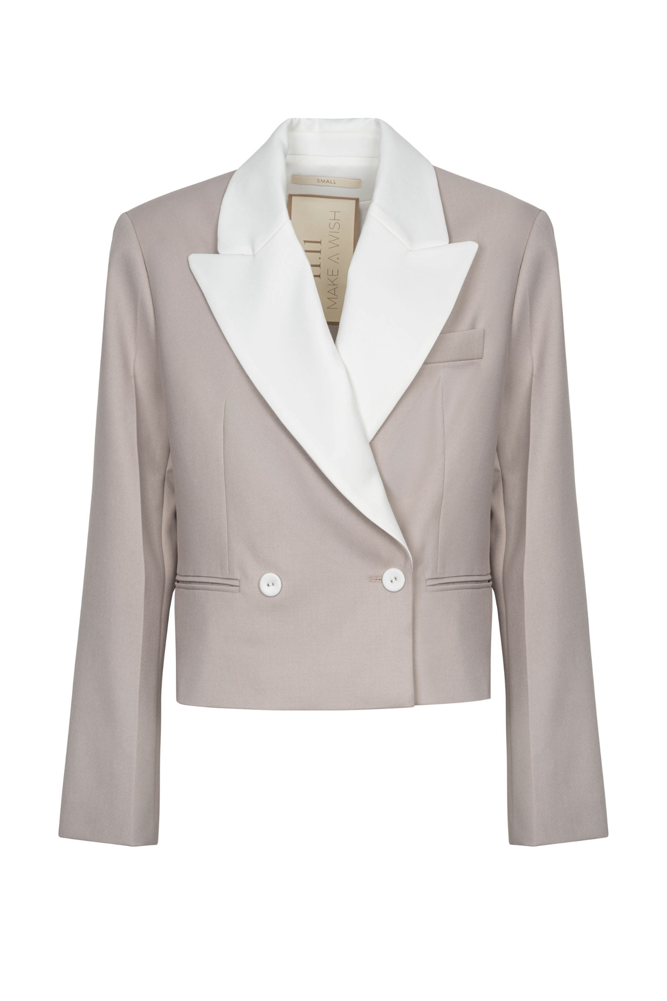 Beige Revers jacket image 1