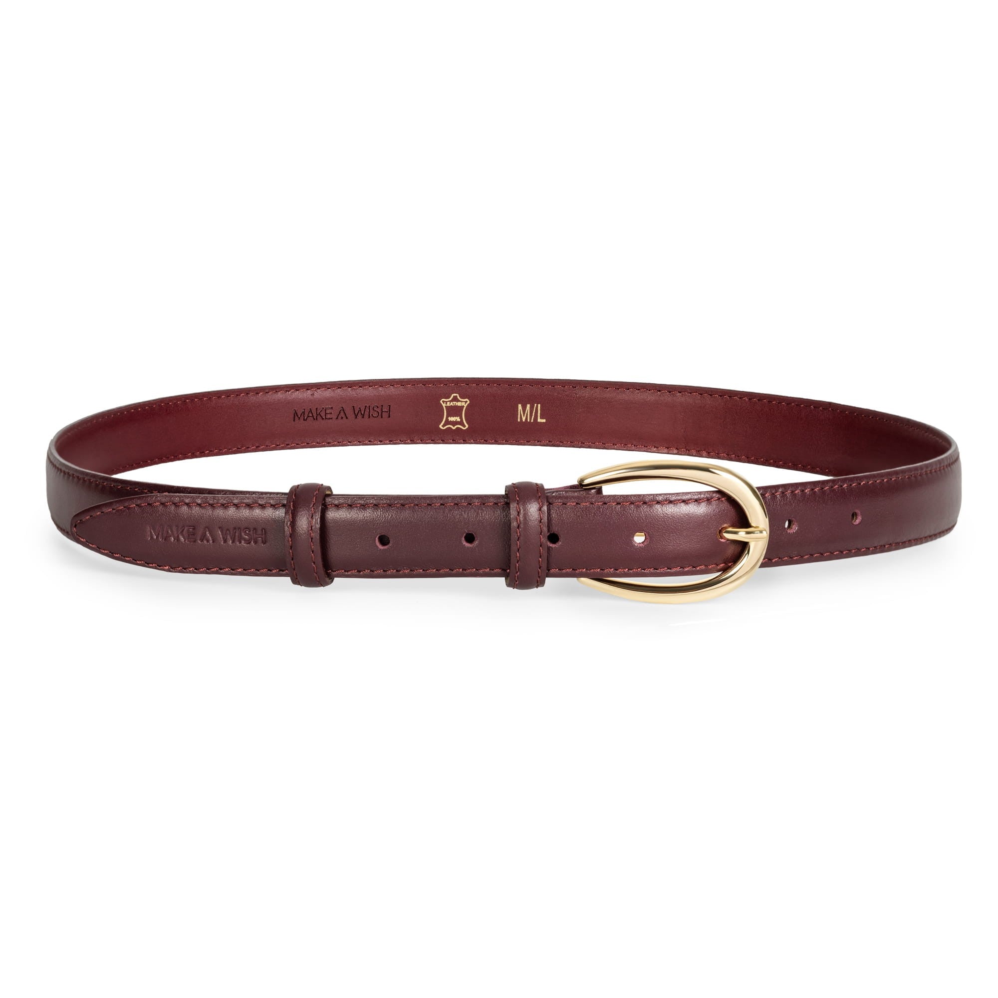 Burgundy Larme belt image 1