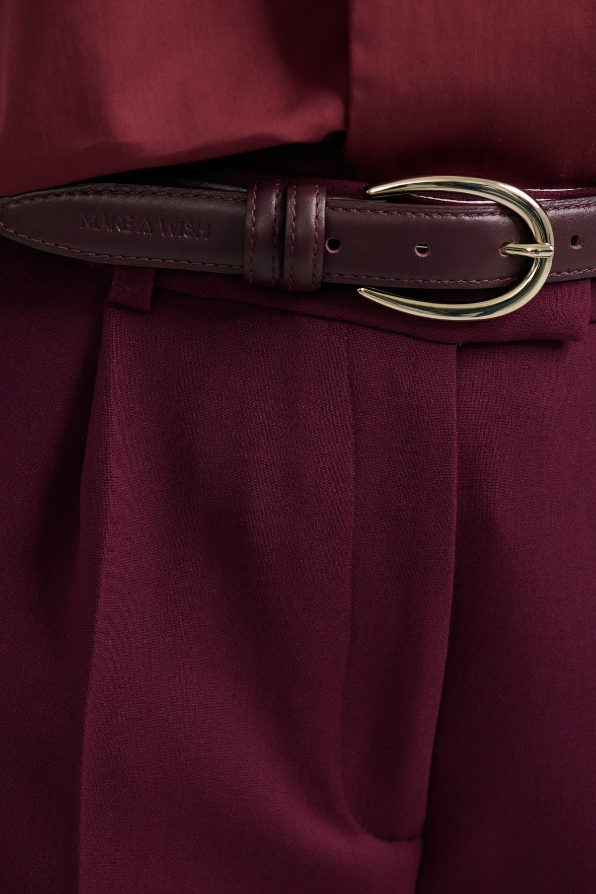 Burgundy Larme belt image 3