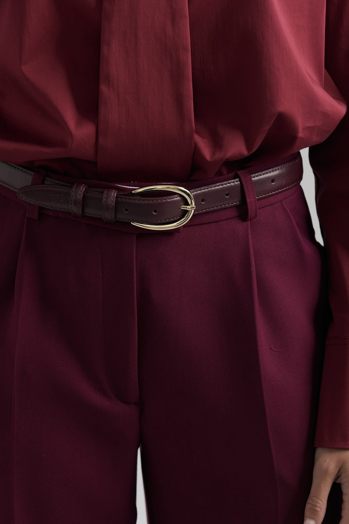 Burgundy Larme belt image 5