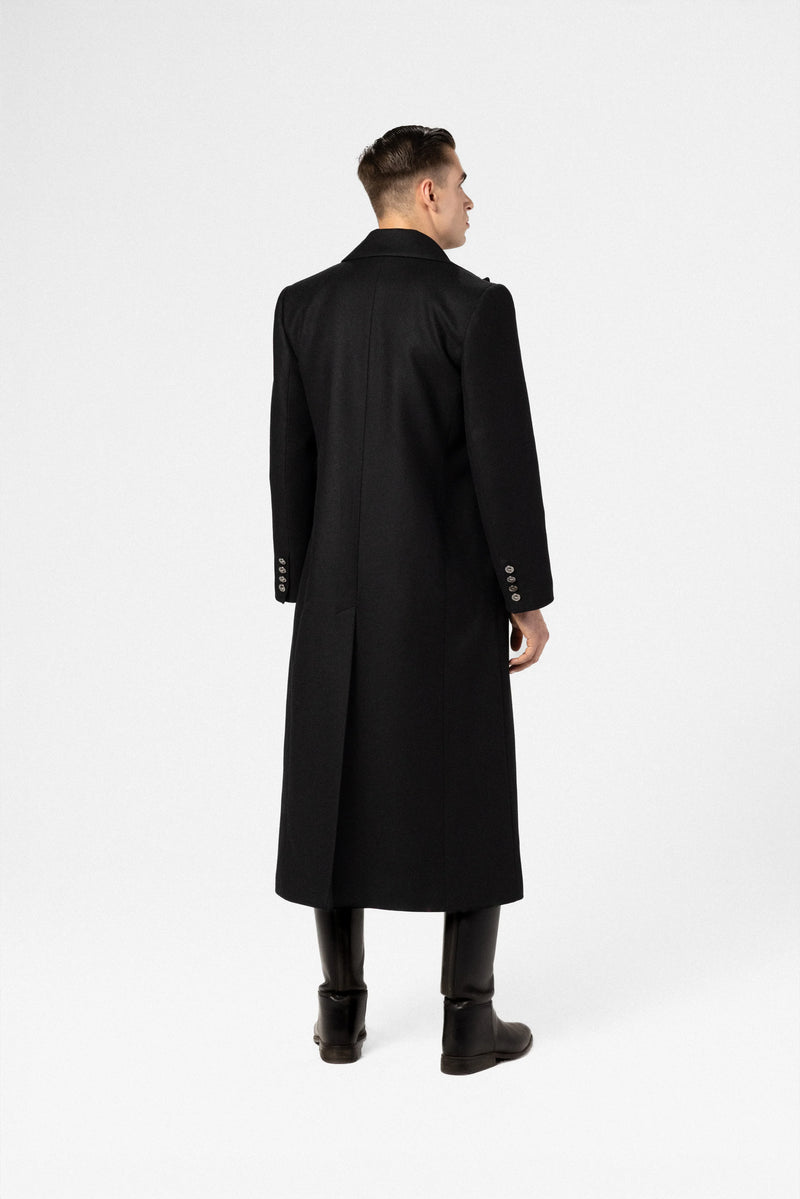 Manteau maxi homme en laine et cachemire