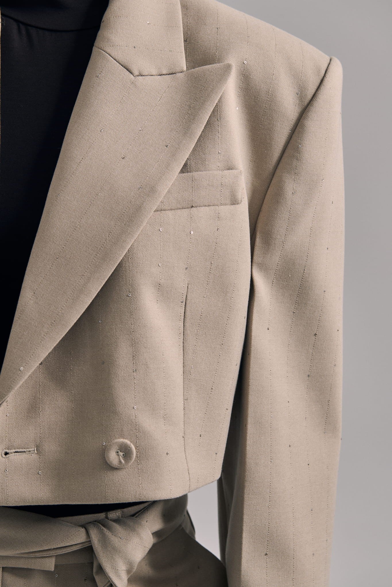 Beige Shine pants image 7