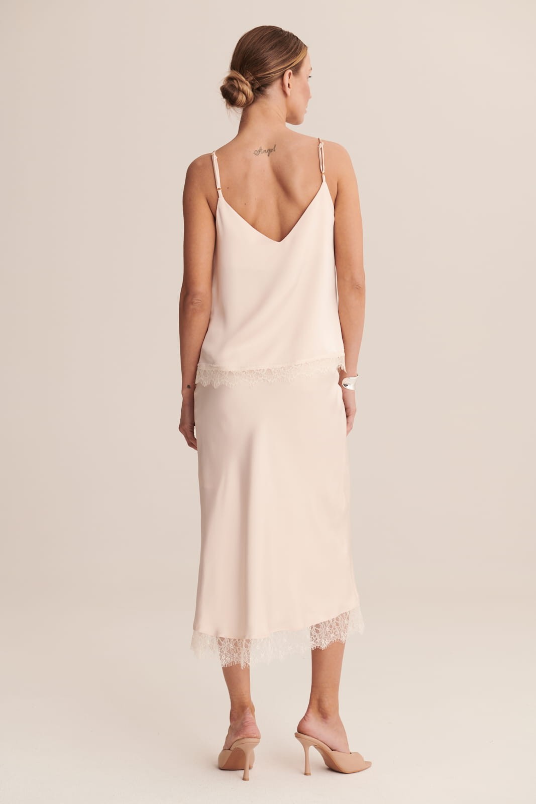 Peach Satin skirt Coco image 4