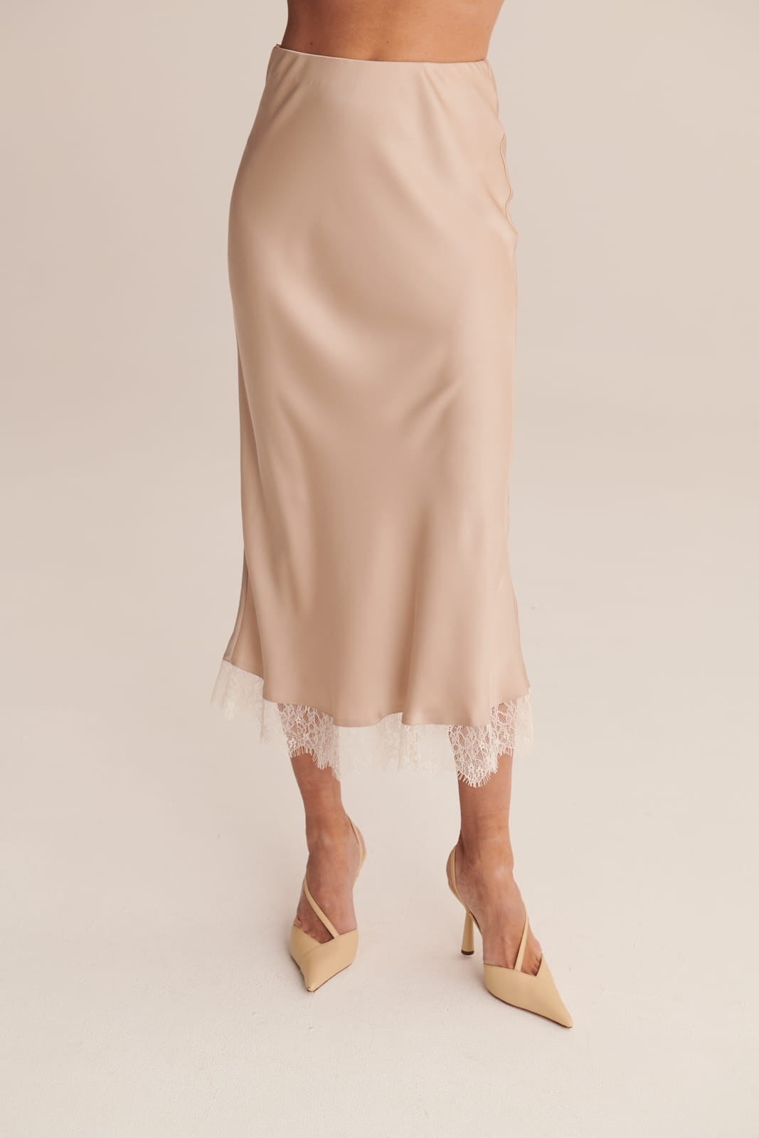 Camel Satin skirt Coco image 6