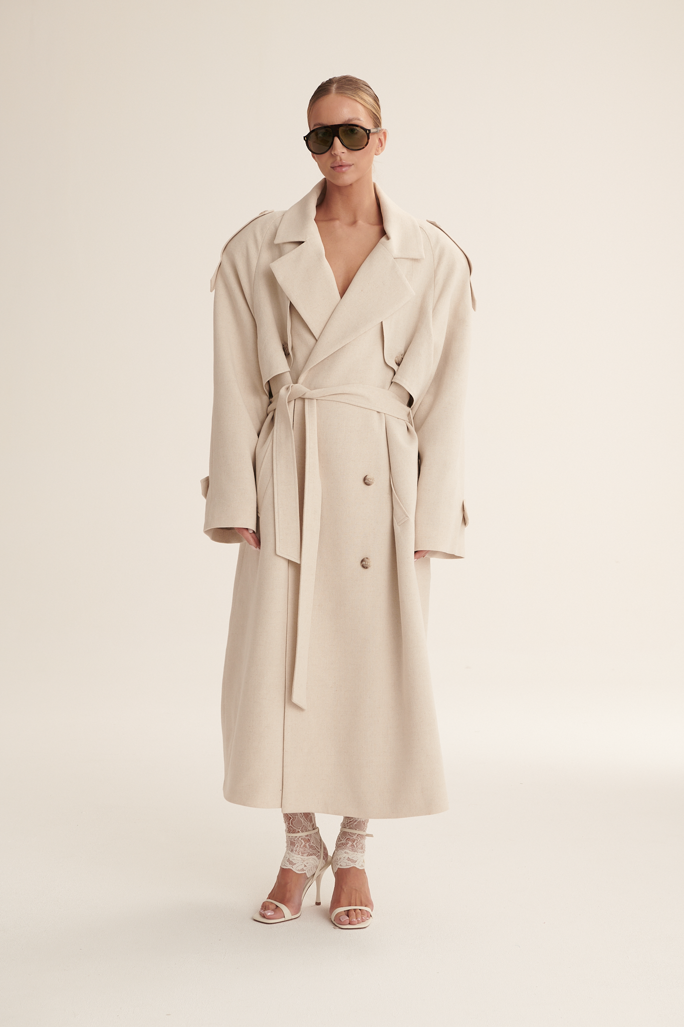 Beige Linen coat Naturae image 1