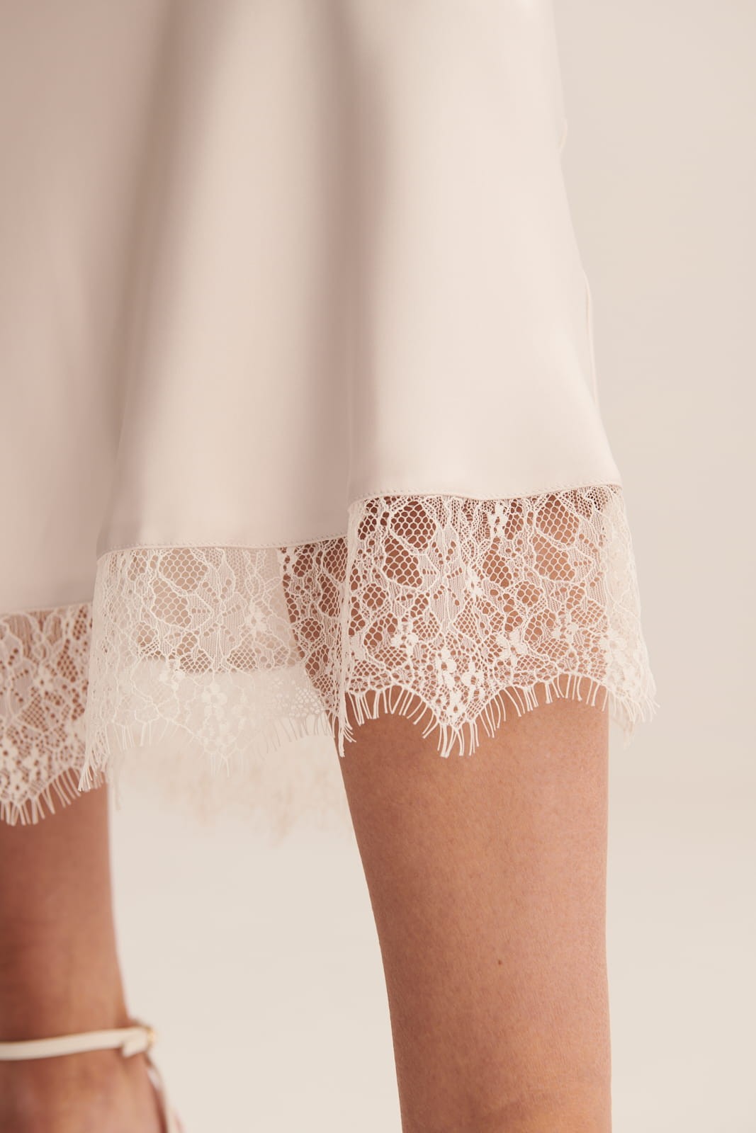 Beige Satin skirt Coco image 2