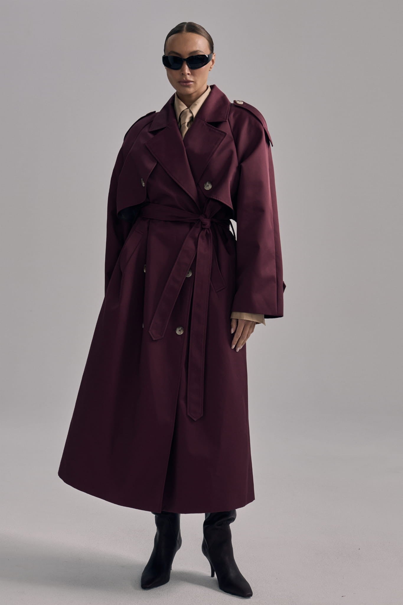 Burgundy Trench Carmen image 1