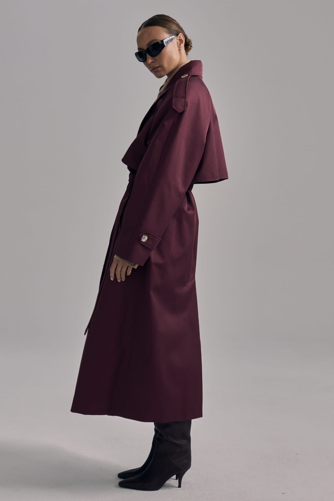 Burgundy Trench Carmen image 4