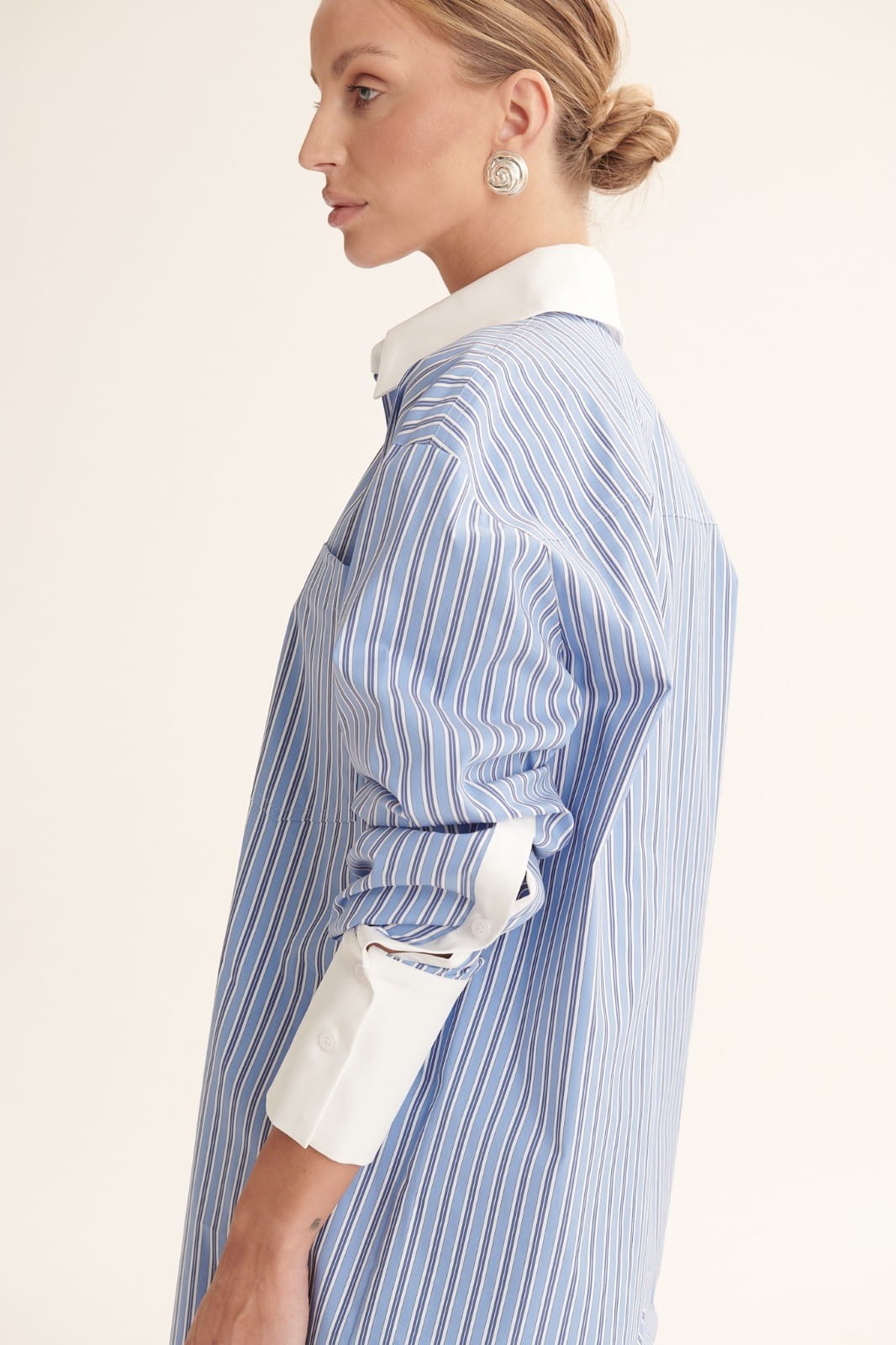 Navy Odetta shirt image 5