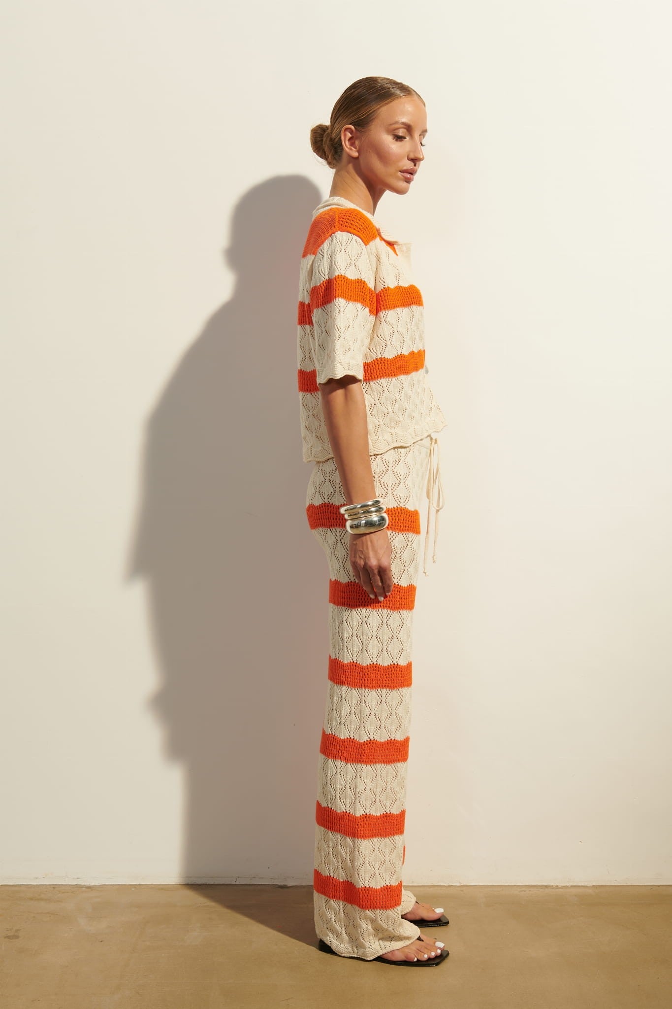 Cream with orange Via sweater image 7