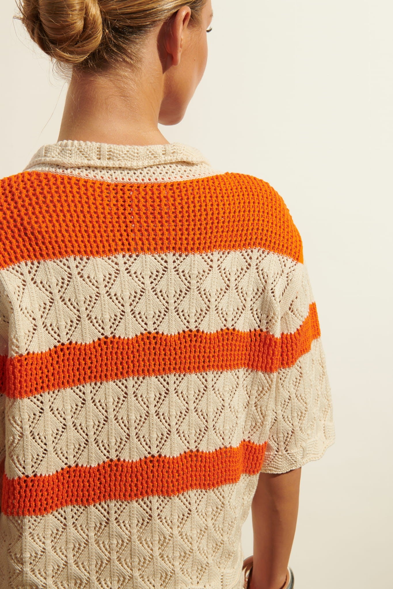 Cream with orange Via sweater image 9