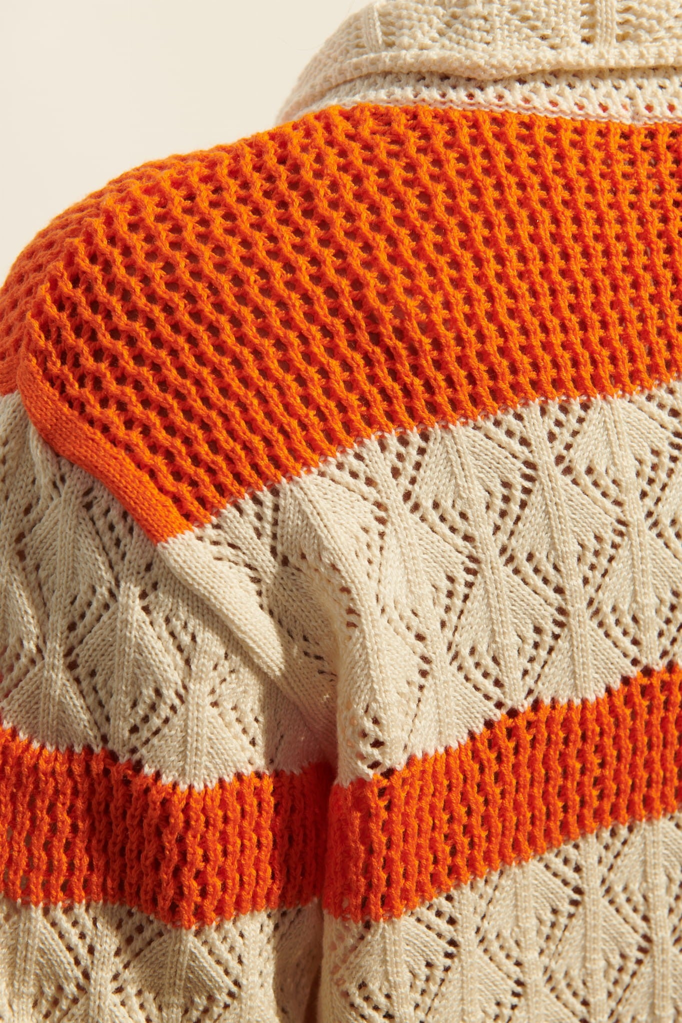 Cream with orange Via sweater image 10
