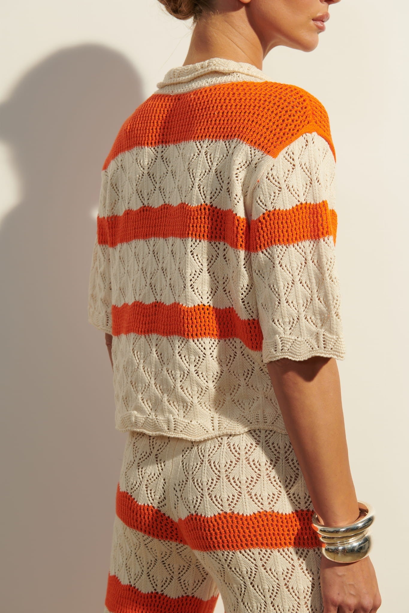 Cream with orange Via sweater image 11