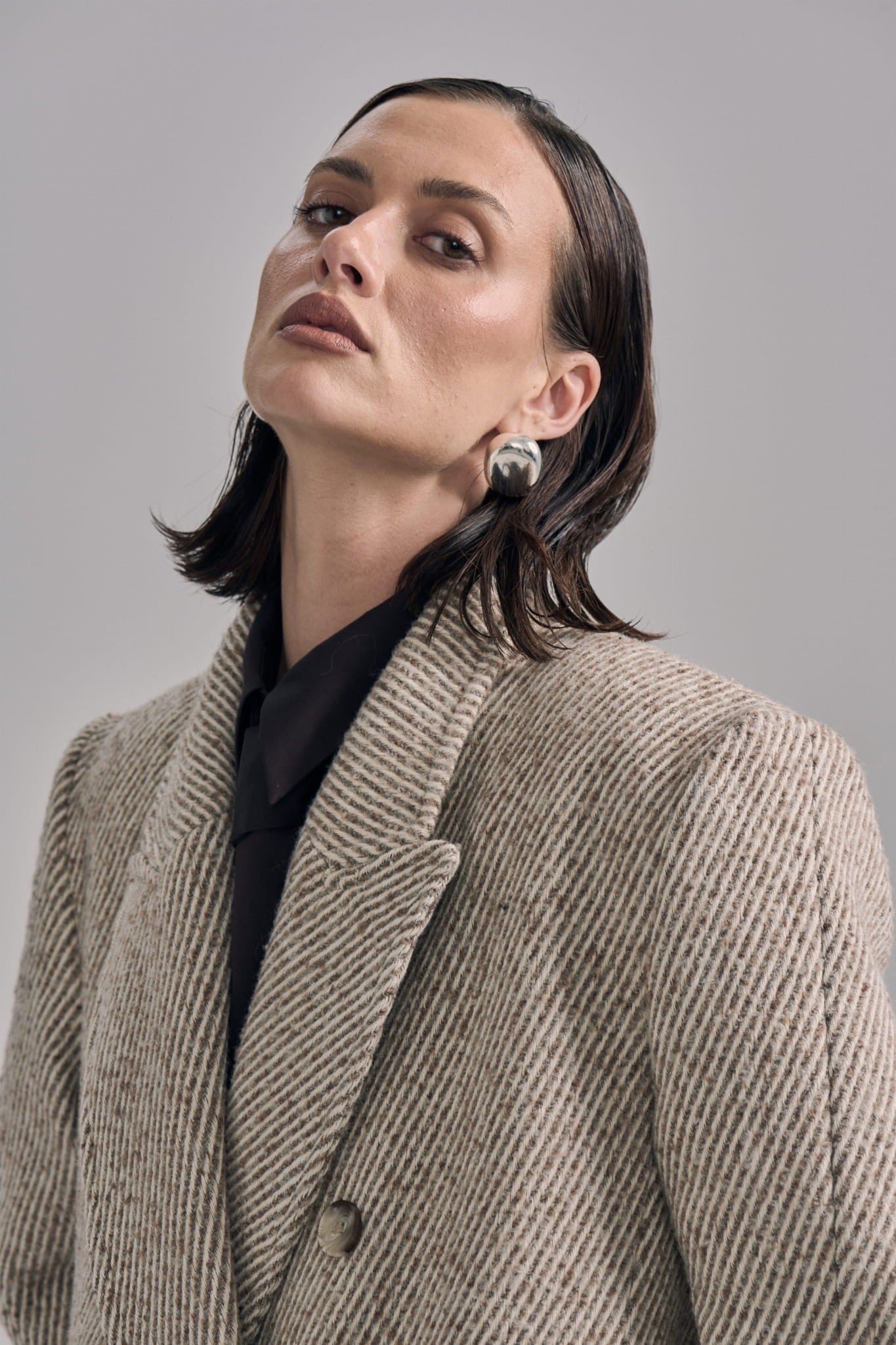 Cream with beige Mia coat image 1