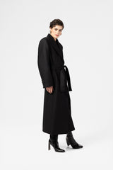 Women's wool and cashmere maxi coat
