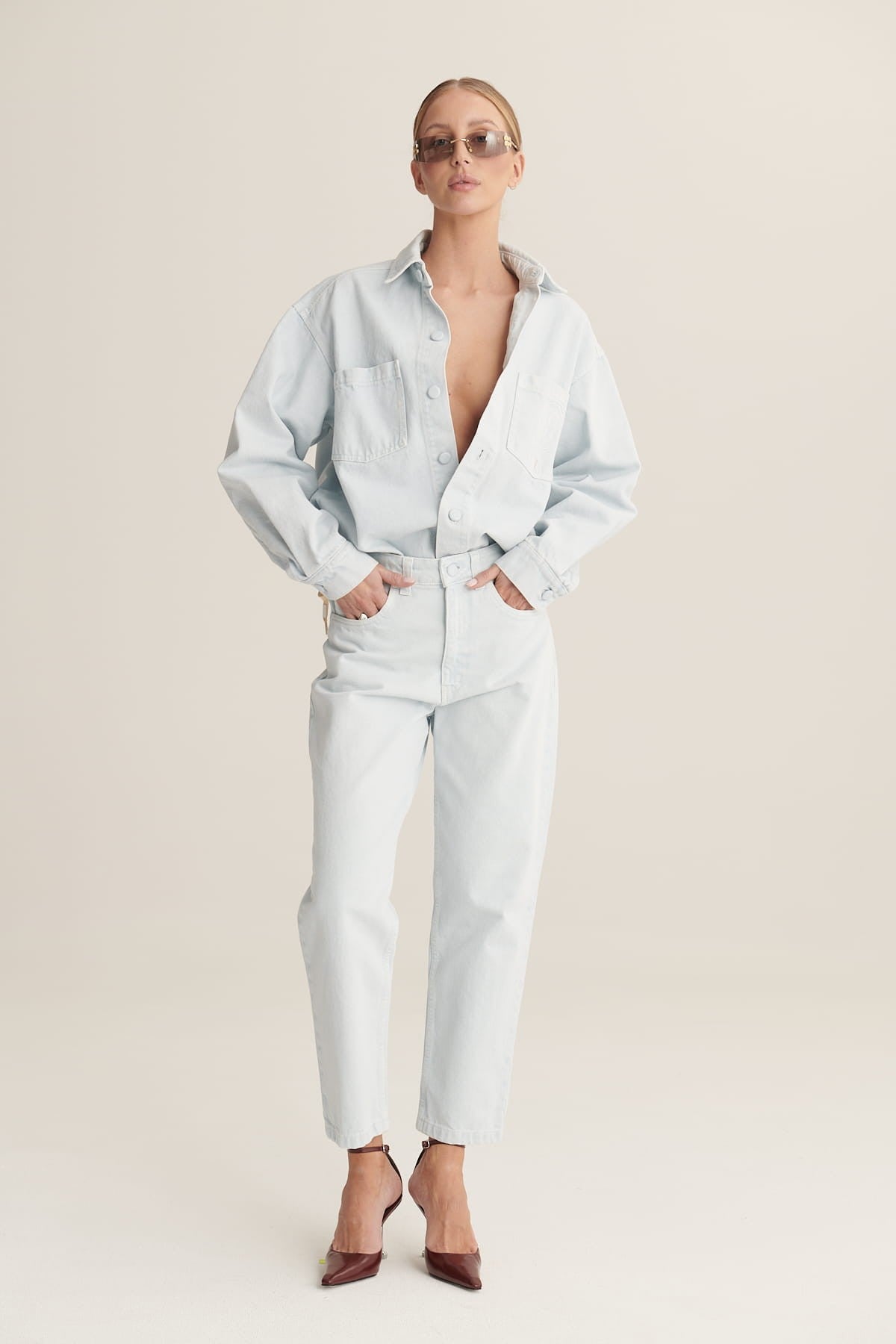 Pale blue Jeans Mom Fit image 1