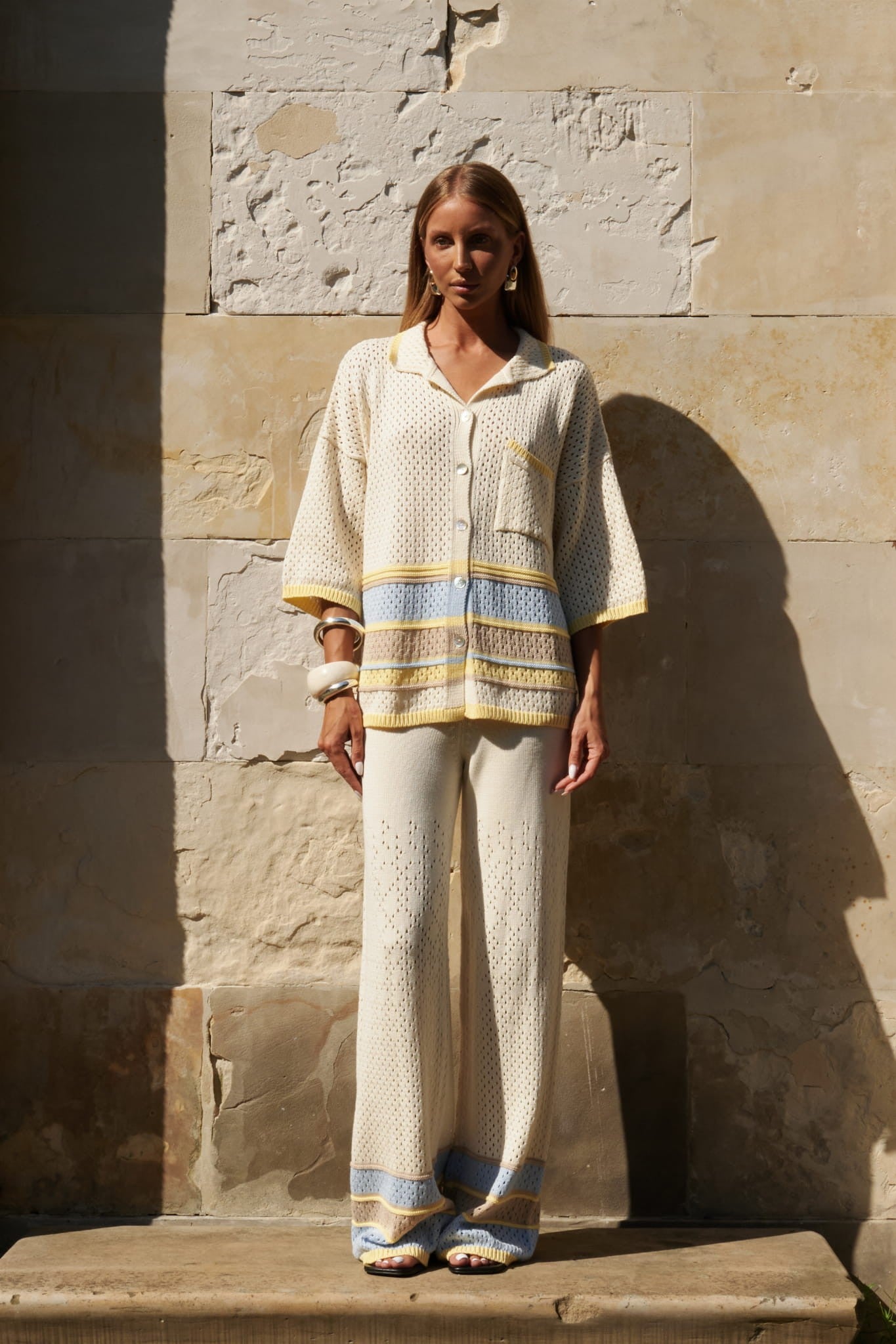 Blue with beige Laura set image 1