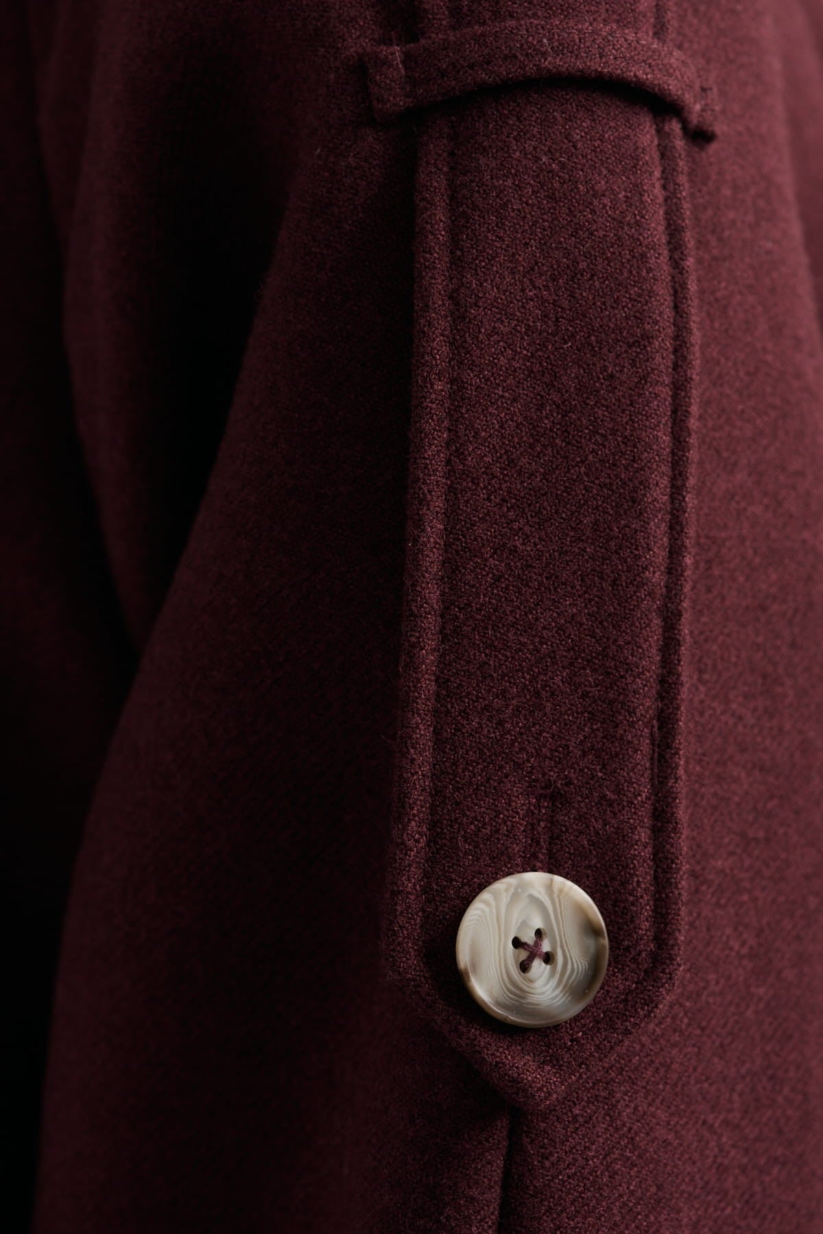 Burgundy Over tied coat image 6