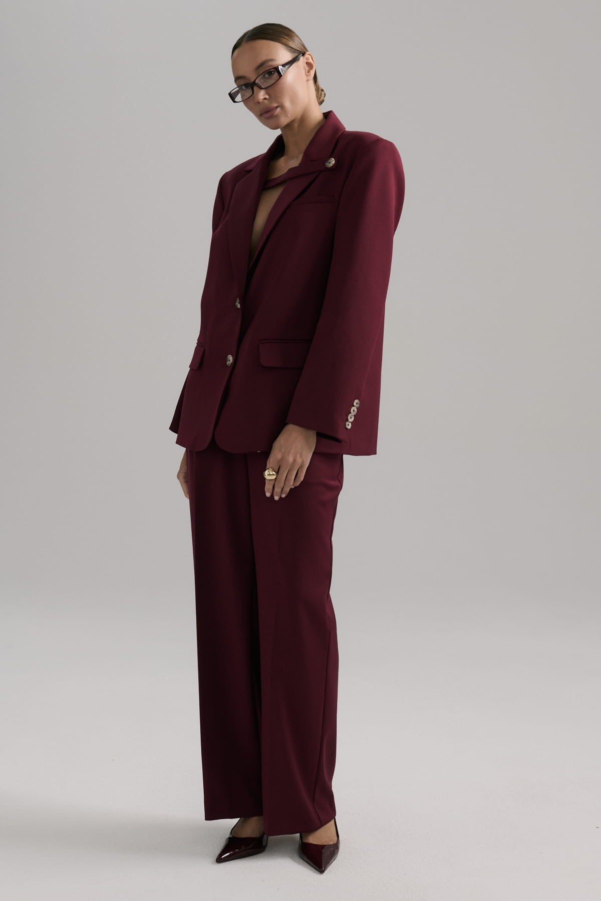 Burgundy Vivien pants image 3