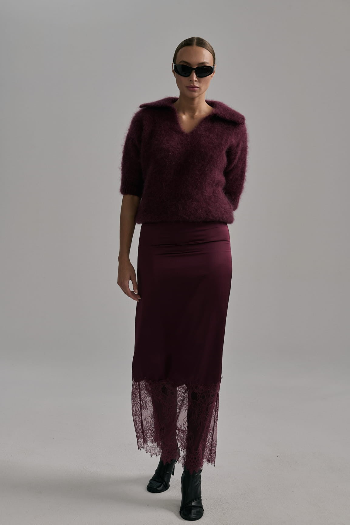 Burgundy Lori sweater image 1
