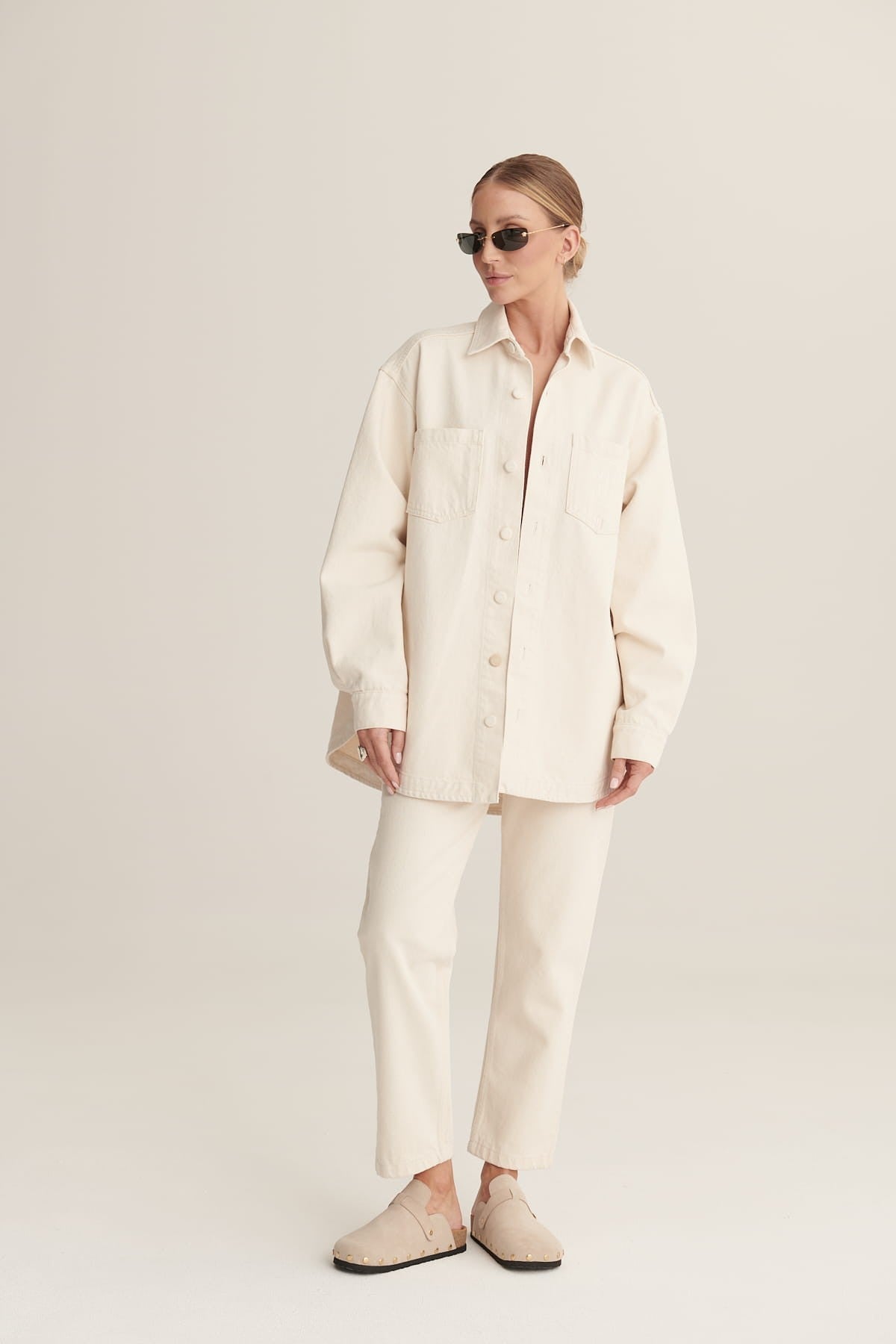 Cream Jeans Mom Fit image 1