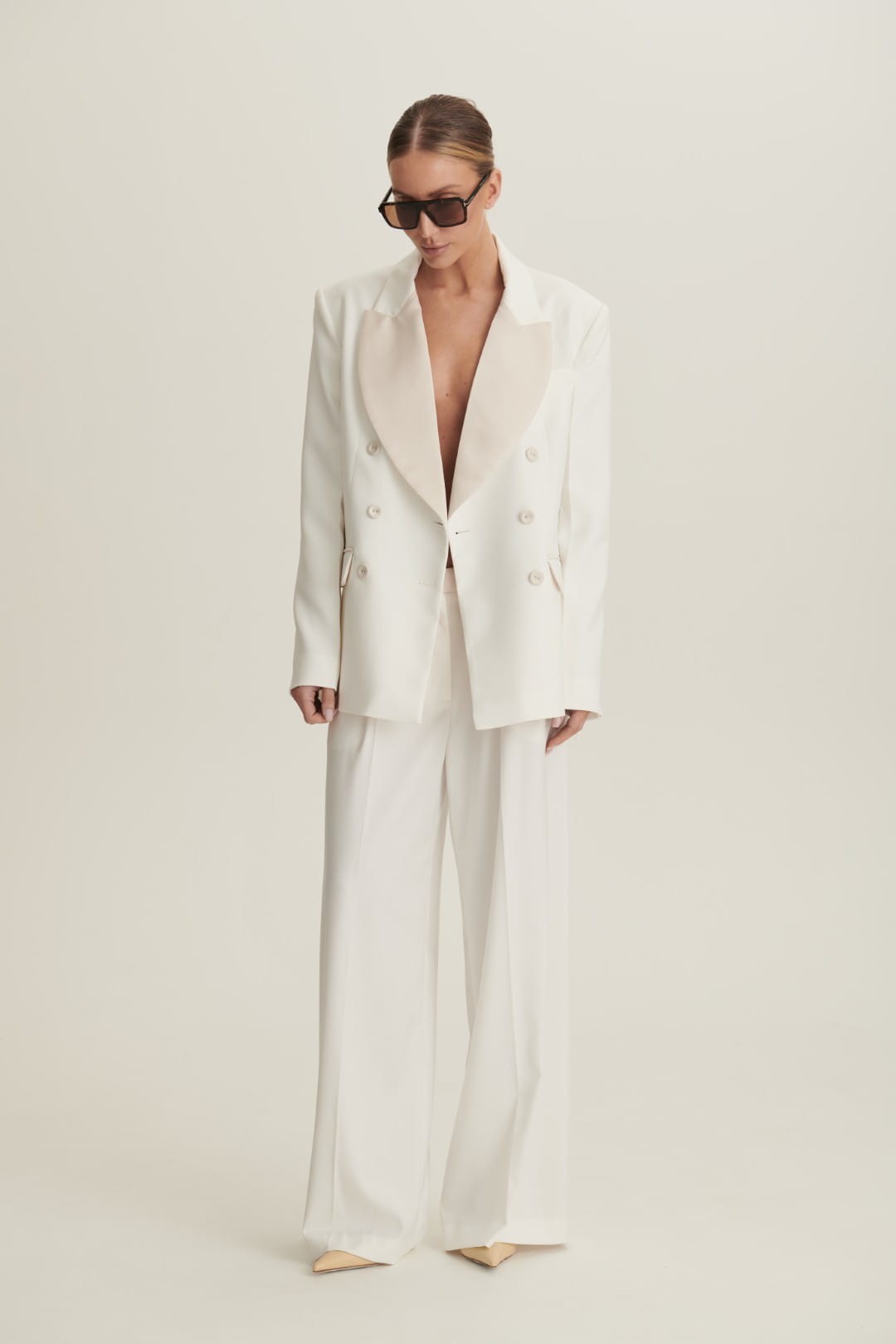 Cream white Dolce suit image 6