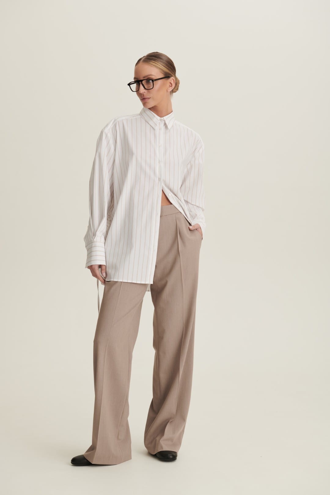Cream with beige Giulia shirt image 6