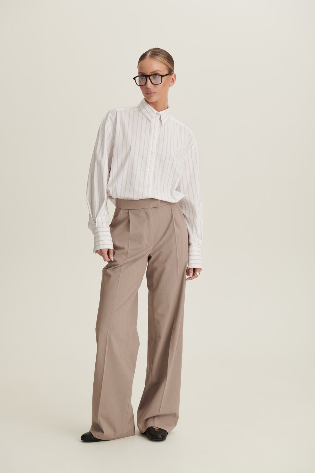 Cream with beige Giulia shirt image 7