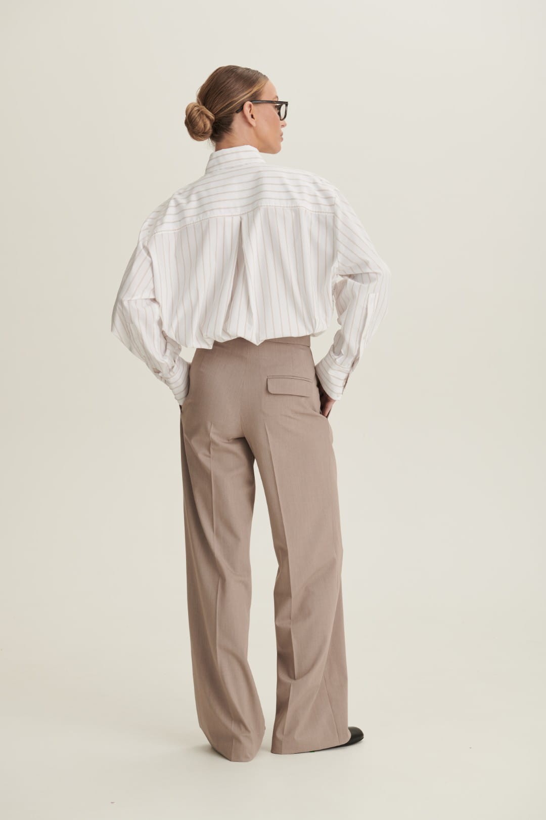 Cream with beige Giulia shirt image 8