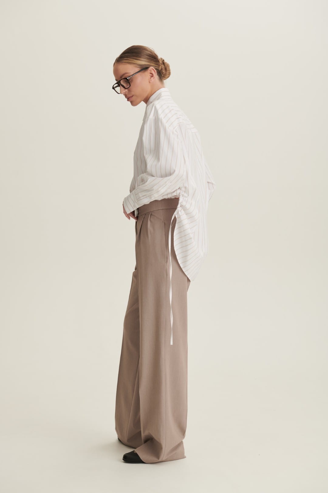 Cream with beige Giulia shirt image 9