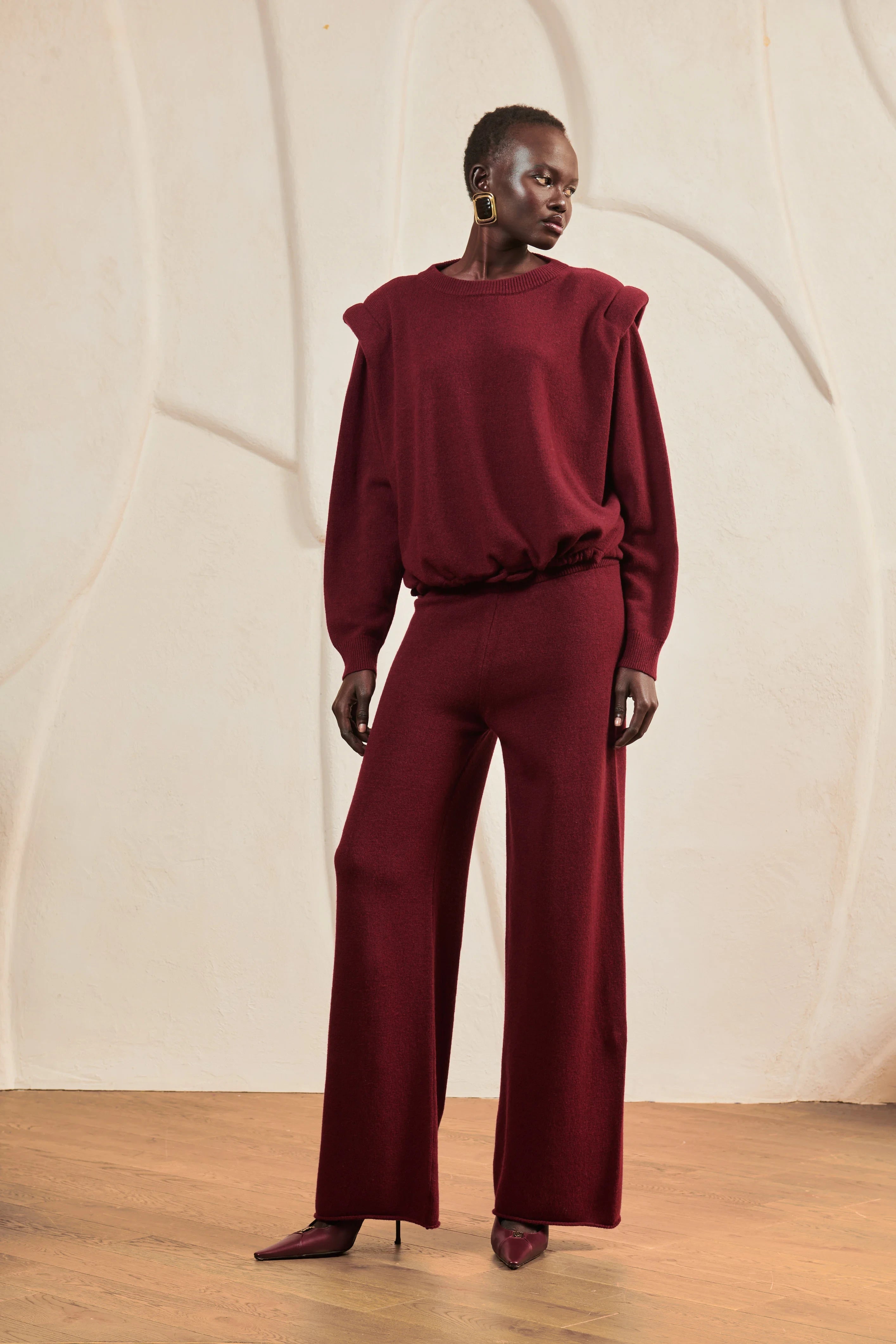 Burgundy Gaya pants image 1