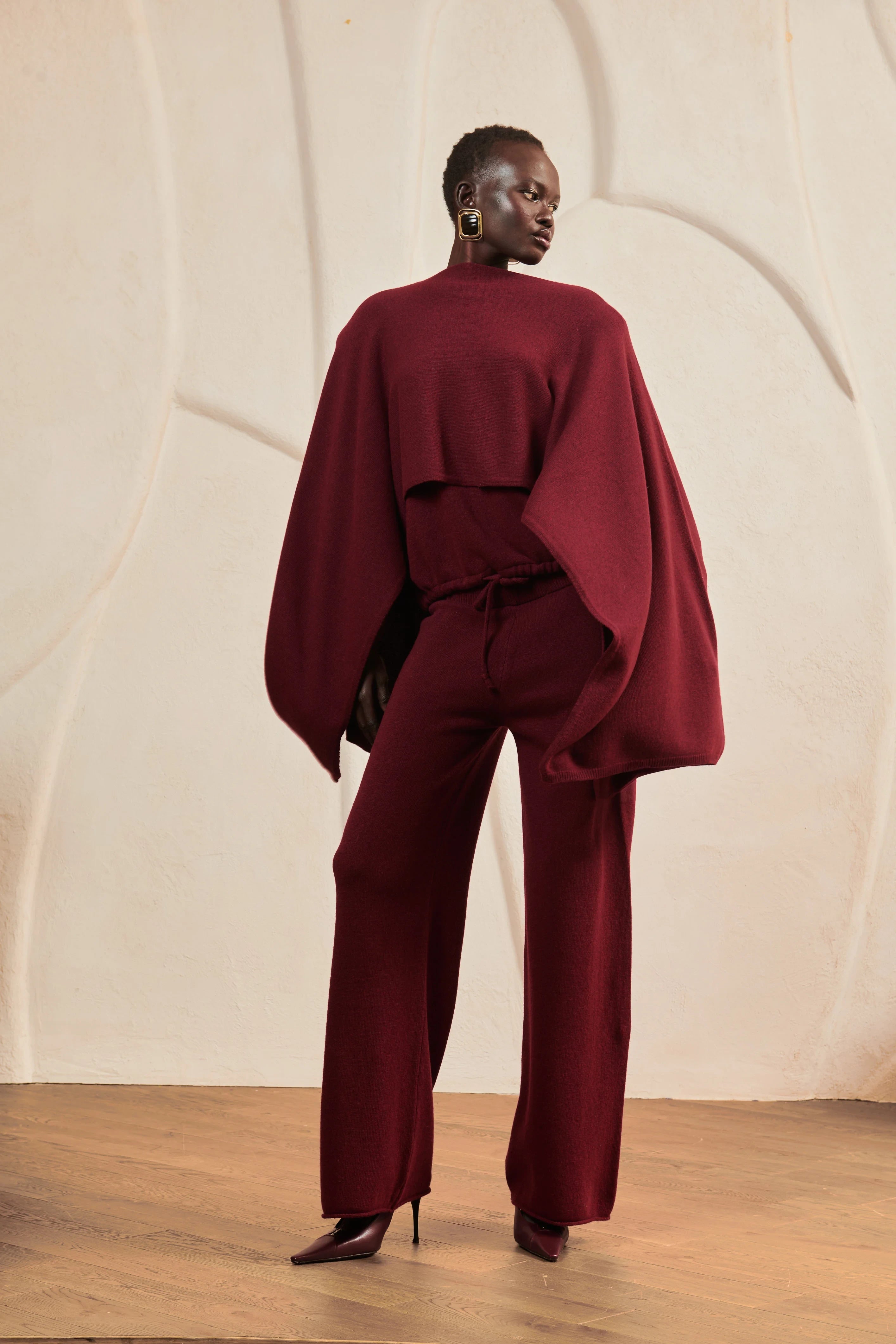 Burgundy Gaya pants image 3