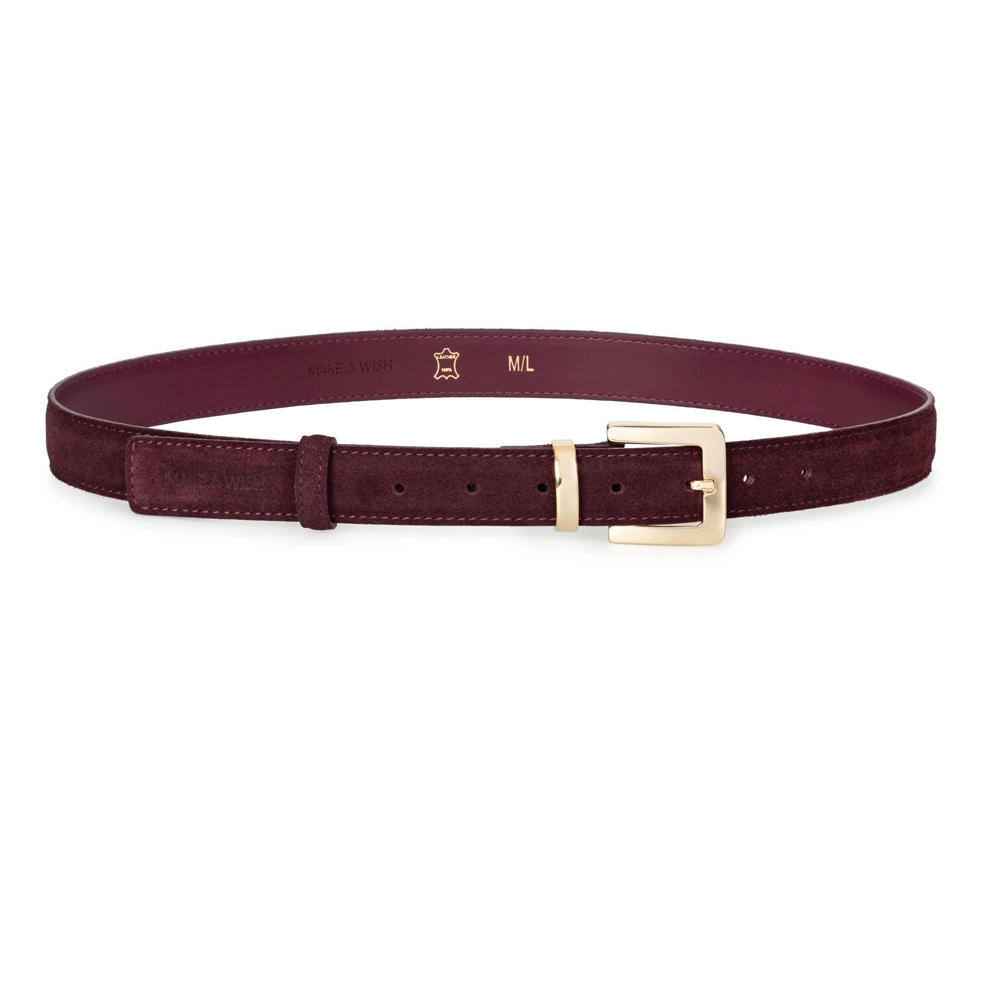 Burgundy Velvet belt image 1