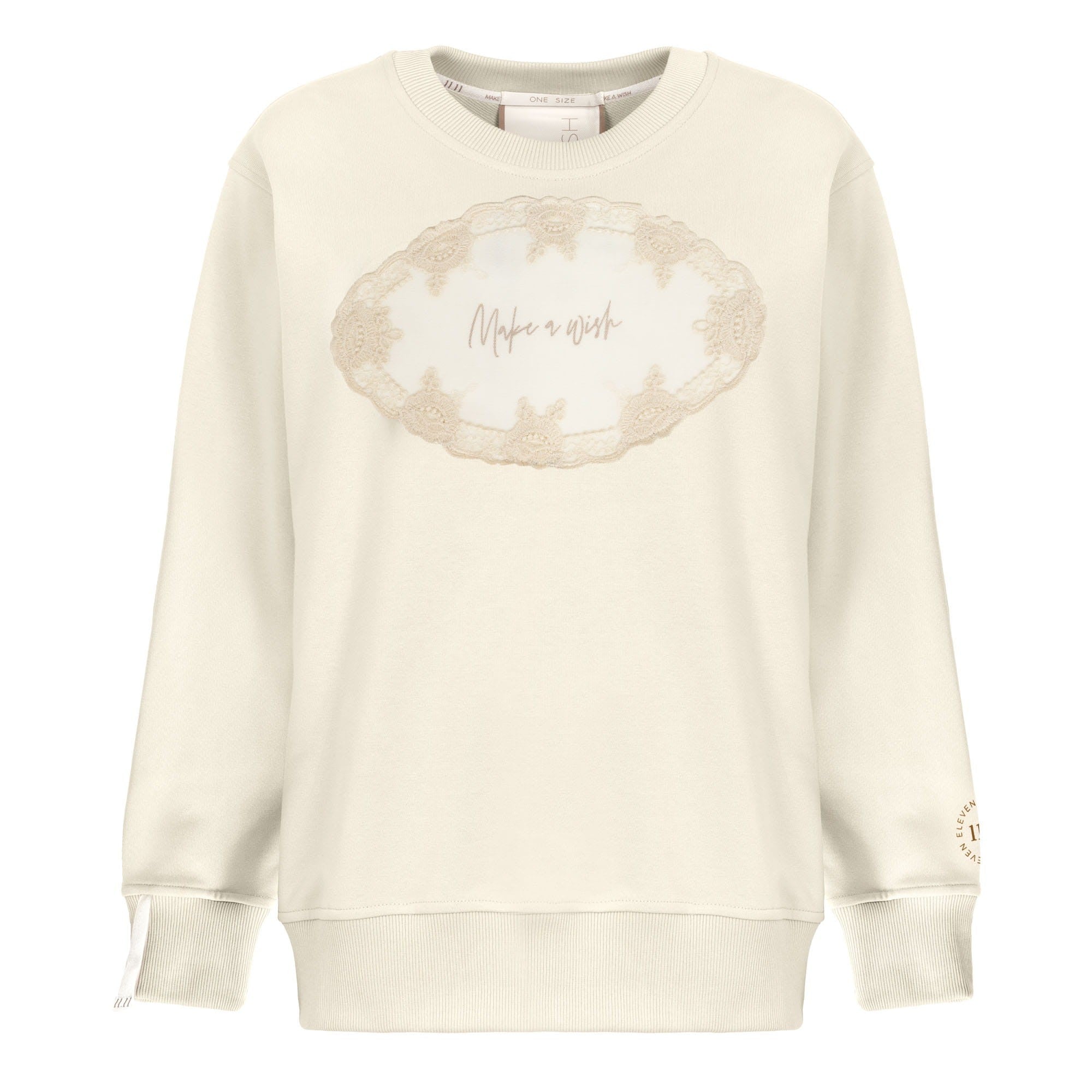 Cream Lace sweatshirt image 1