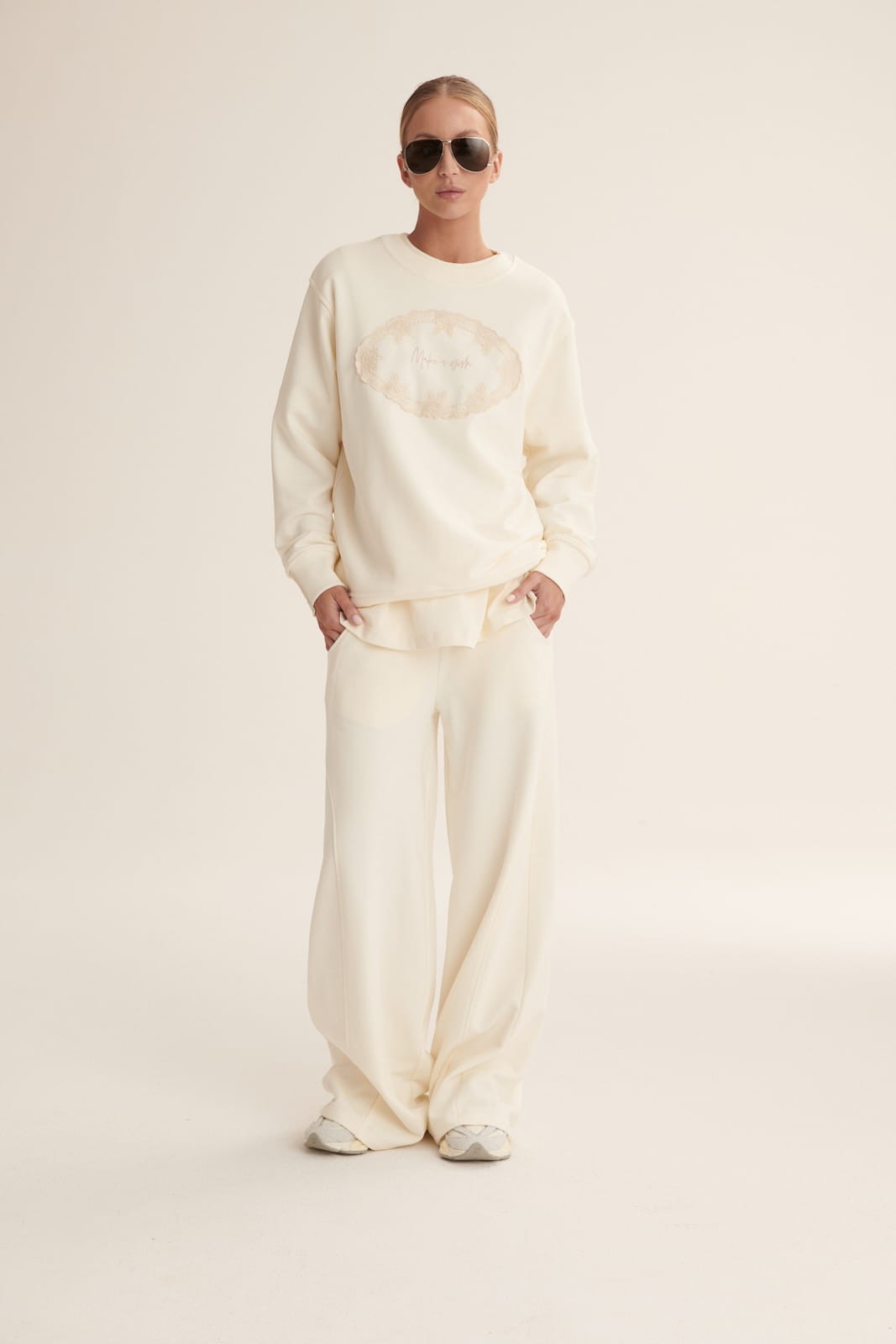 Cream Lace sweatshirt image 7