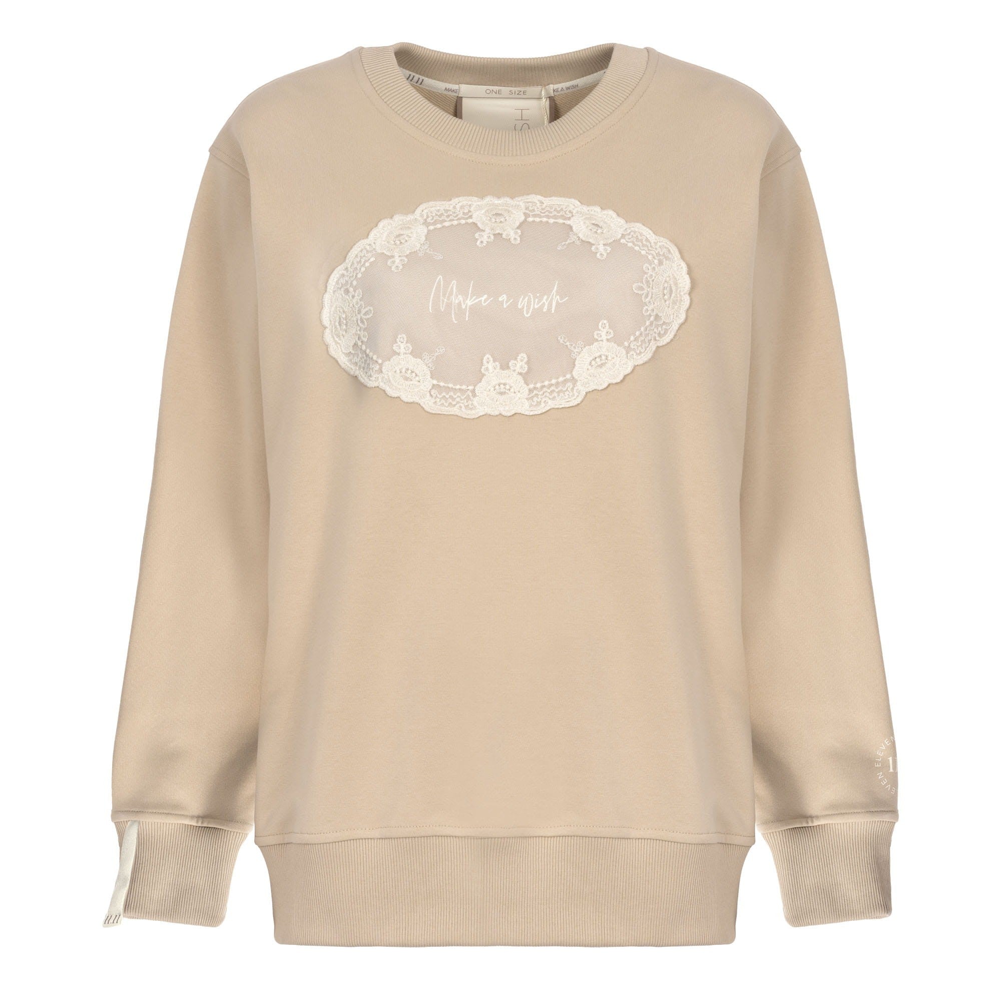 Beige Lace sweatshirt image 1