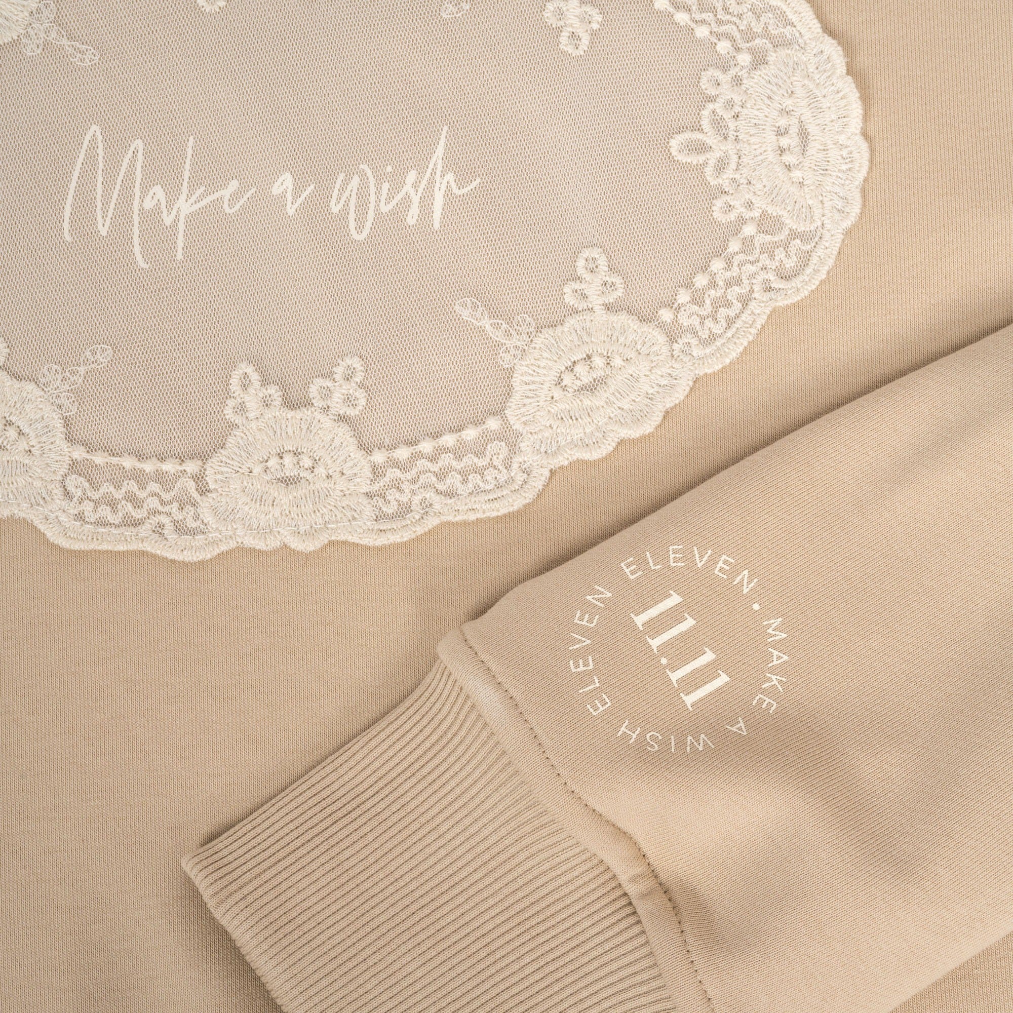Beige Lace sweatshirt image 7