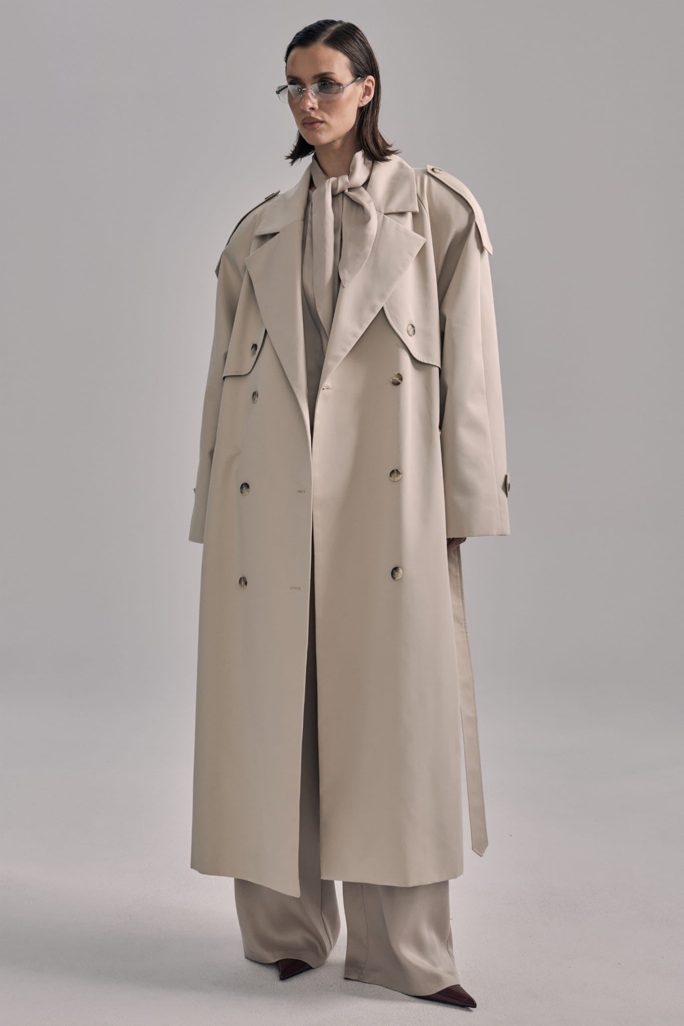 Beige Trench Velluto image 1